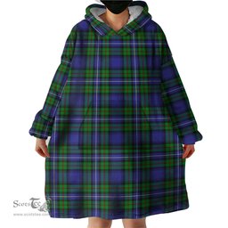 Scottish Robertson Hunting Modern Clan Tartan Snuggie Hoodie Plaid Wearable Blanket Hoodie