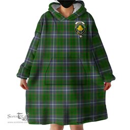 Scottish Pringle Clan Family Crest Tartan Snuggie Hoodie Plaid Wearable Blanket Hoodie