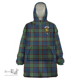 Scottish Nicolson Hunting Ancient Clan Family Crest Tartan Snuggie Hoodie Plaid Wearable Blanket Hoodie