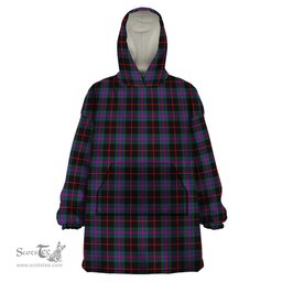 Scottish Nairn Clan Tartan Snuggie Hoodie Plaid Wearable Blanket Hoodie