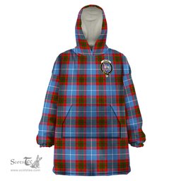 Scottish Trotter Clan Family Crest Tartan Snuggie Hoodie Plaid Wearable Blanket Hoodie