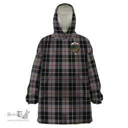 Scottish Thompson Grey Clan Family Crest Tartan Snuggie Hoodie Plaid Wearable Blanket Hoodie