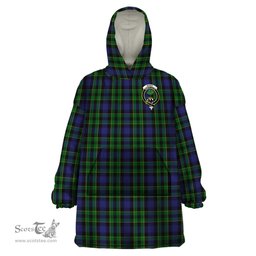 Scottish Mowat Clan Family Crest Tartan Snuggie Hoodie Plaid Wearable Blanket Hoodie