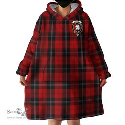 Scottish Ramsay Clan Family Crest Tartan Snuggie Hoodie Plaid Wearable Blanket Hoodie