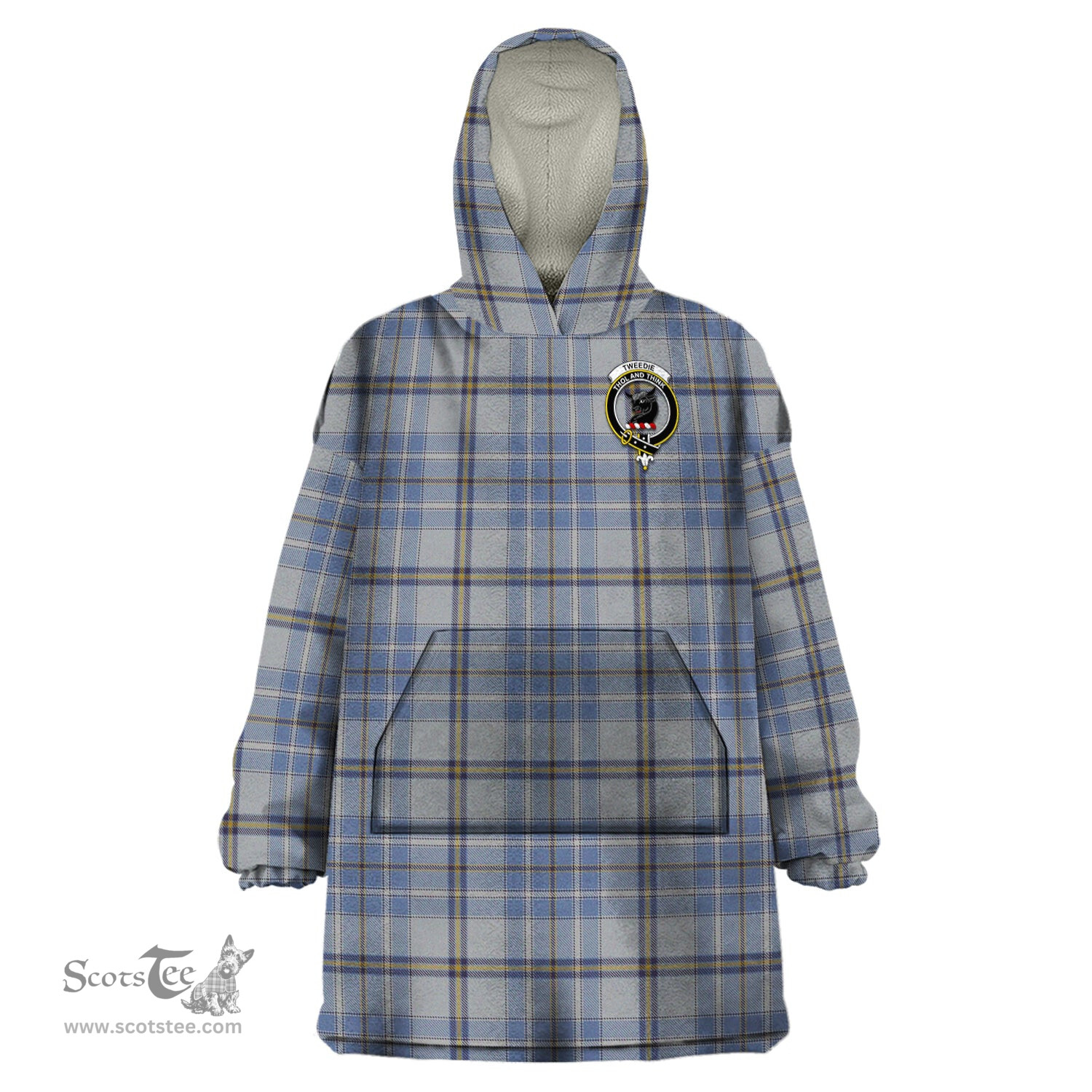 Scottish Tweedie Clan Family Crest Tartan Snuggie Hoodie Plaid Wearable Blanket Hoodie