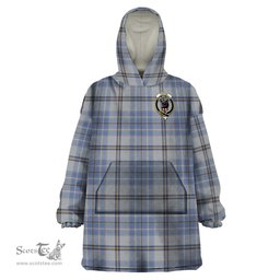 Scottish Tweedie Clan Family Crest Tartan Snuggie Hoodie Plaid Wearable Blanket Hoodie