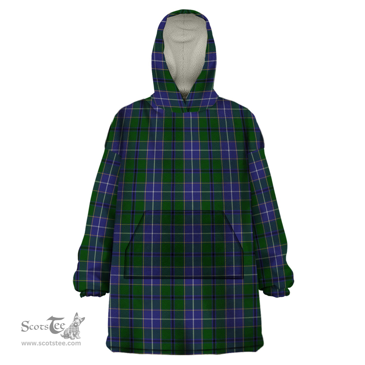 Scottish Wishart Hunting Clan Tartan Snuggie Hoodie Plaid Wearable Blanket Hoodie