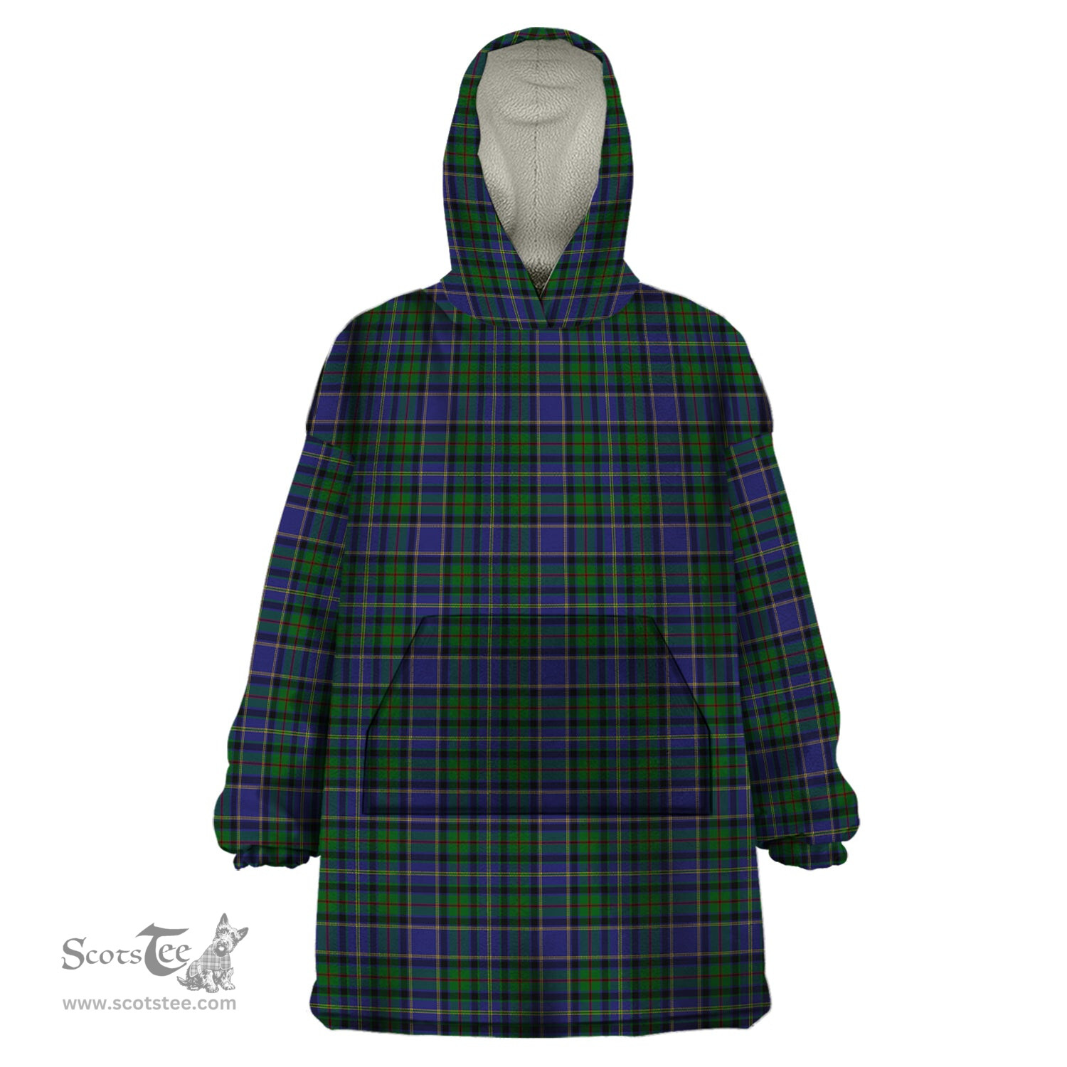 Scottish Whitworth Clan Tartan Snuggie Hoodie Plaid Wearable Blanket Hoodie