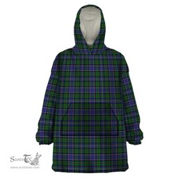 Scottish Whitworth Clan Tartan Snuggie Hoodie Plaid Wearable Blanket Hoodie