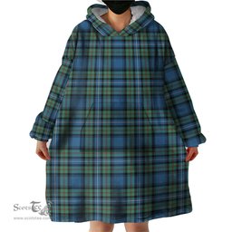 Scottish Robertson Hunting Ancient Clan Tartan Snuggie Hoodie Plaid Wearable Blanket Hoodie