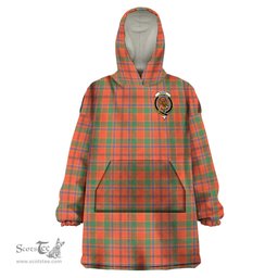 Scottish Munro Ancient Clan Family Crest Tartan Snuggie Hoodie Plaid Wearable Blanket Hoodie