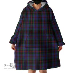 Scottish Sandberg Clan Tartan Snuggie Hoodie Plaid Wearable Blanket Hoodie