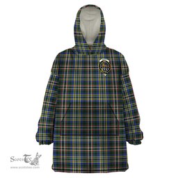 Scottish Scott Green Modern Clan Family Crest Tartan Snuggie Hoodie Plaid Wearable Blanket Hoodie