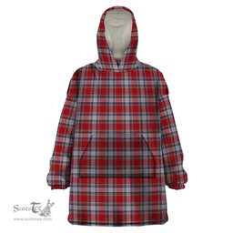 Scottish Warden Clan Tartan Snuggie Hoodie Plaid Wearable Blanket Hoodie