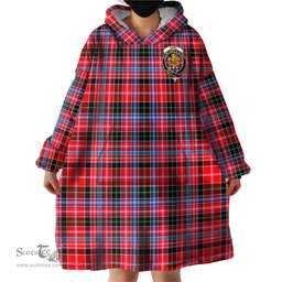 Scottish Udny Clan Family Crest Tartan Snuggie Hoodie Plaid Wearable Blanket Hoodie