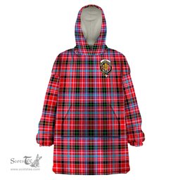 Scottish Udny Clan Family Crest Tartan Snuggie Hoodie Plaid Wearable Blanket Hoodie