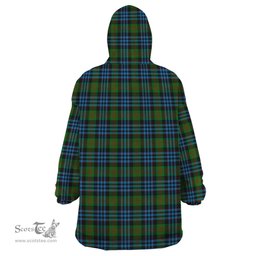 Scottish Newlands of Lauriston Clan Tartan Snuggie Hoodie Plaid Wearable Blanket Hoodie