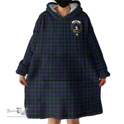 Scottish Sempill Clan Family Crest Tartan Snuggie Hoodie Plaid Wearable Blanket Hoodie