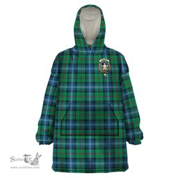 Scottish Urquhart Ancient Clan Family Crest Tartan Snuggie Hoodie Plaid Wearable Blanket Hoodie