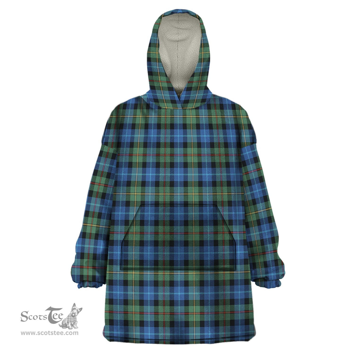 Scottish Smith Ancient Clan Tartan Snuggie Hoodie Plaid Wearable Blanket Hoodie