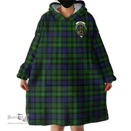 Scottish Rollo Clan Family Crest Tartan Snuggie Hoodie Plaid Wearable Blanket Hoodie
