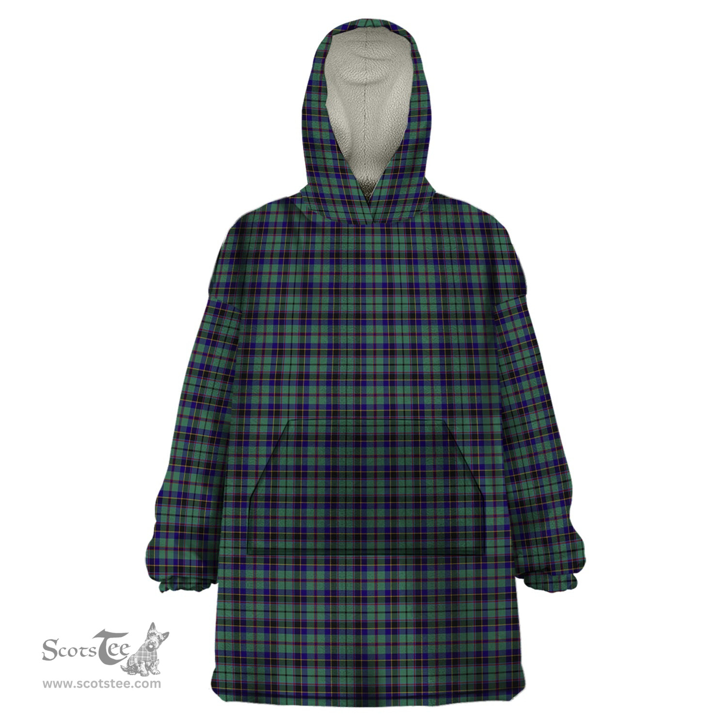 Scottish Stephenson Clan Tartan Snuggie Hoodie Plaid Wearable Blanket Hoodie