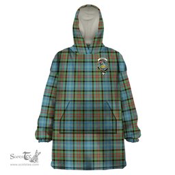 Scottish Paisley Clan Family Crest Tartan Snuggie Hoodie Plaid Wearable Blanket Hoodie