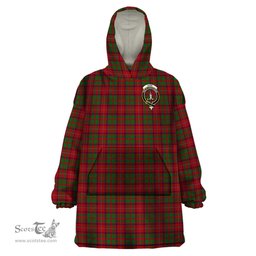 Scottish Shaw of Tordarroch Red Dress Clan Family Crest Tartan Snuggie Hoodie Plaid Wearable Blanket Hoodie