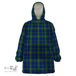 Scottish Noel or Nowell Clan Tartan Snuggie Hoodie Plaid Wearable Blanket Hoodie