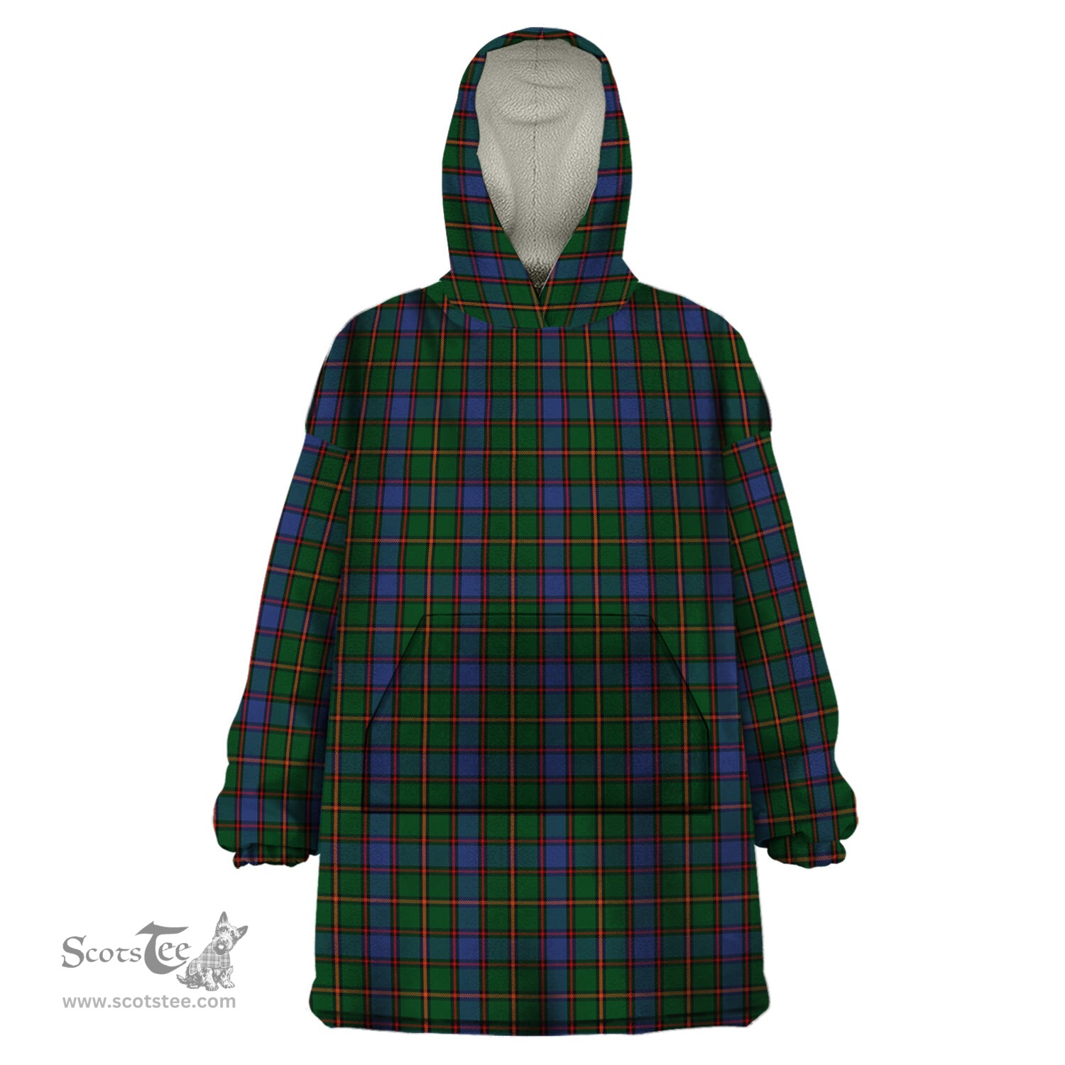 Scottish Skene Clan Tartan Snuggie Hoodie Plaid Wearable Blanket Hoodie