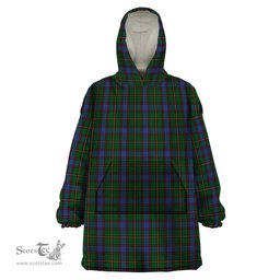 Scottish Skene Clan Tartan Snuggie Hoodie Plaid Wearable Blanket Hoodie