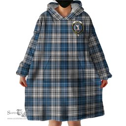 Scottish Napier Modern Clan Family Crest Tartan Snuggie Hoodie Plaid Wearable Blanket Hoodie