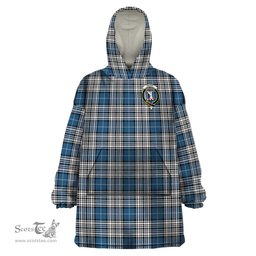 Scottish Napier Modern Clan Family Crest Tartan Snuggie Hoodie Plaid Wearable Blanket Hoodie