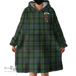 Scottish Scott Green Clan Family Crest Tartan Snuggie Hoodie Plaid Wearable Blanket Hoodie