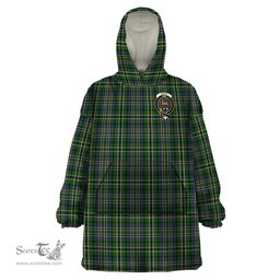 Scottish Scott Green Clan Family Crest Tartan Snuggie Hoodie Plaid Wearable Blanket Hoodie