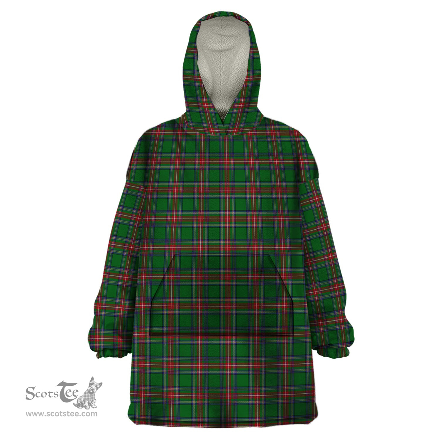 Scottish Sillars Clan Tartan Snuggie Hoodie Plaid Wearable Blanket Hoodie