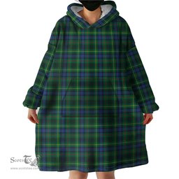 Scottish Stewart Hunting Modern Clan Tartan Snuggie Hoodie Plaid Wearable Blanket Hoodie
