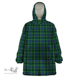 Scottish Stewart Hunting Modern Clan Tartan Snuggie Hoodie Plaid Wearable Blanket Hoodie
