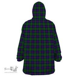 Scottish Shaw Modern Clan Family Crest Tartan Snuggie Hoodie Plaid Wearable Blanket Hoodie