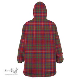 Scottish Shaw Red Modern Clan Family Crest Tartan Snuggie Hoodie Plaid Wearable Blanket Hoodie