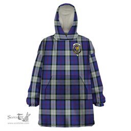 Scottish Sinclair Dress Clan Family Crest Tartan Snuggie Hoodie Plaid Wearable Blanket Hoodie