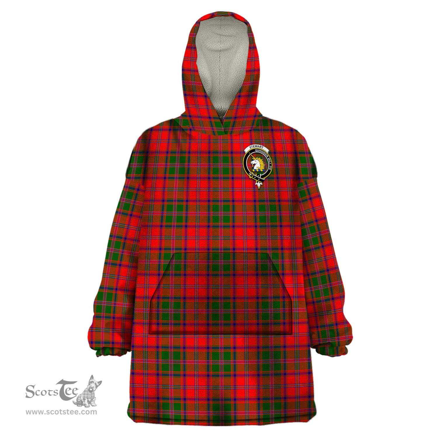 Scottish Stewart of Appin Modern Clan Family Crest Tartan Snuggie Hoodie Plaid Wearable Blanket Hoodie