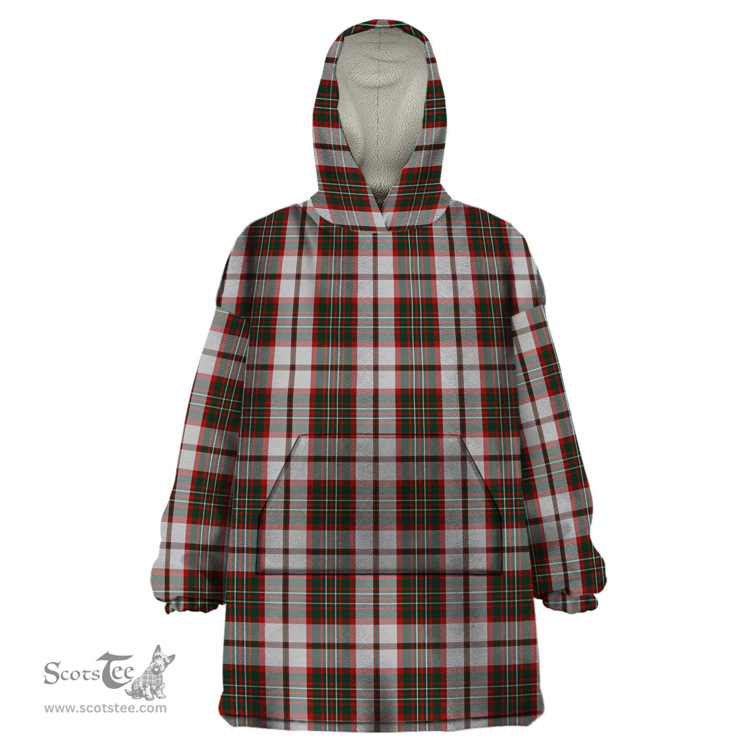 Scottish Scott Dress Clan Tartan Snuggie Hoodie Plaid Wearable Blanket Hoodie
