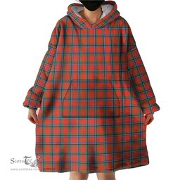 Scottish Sinclair Ancient Clan Tartan Snuggie Hoodie Plaid Wearable Blanket Hoodie