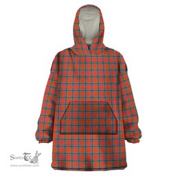 Scottish Sinclair Ancient Clan Tartan Snuggie Hoodie Plaid Wearable Blanket Hoodie