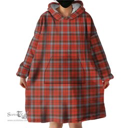 Scottish Robertson Weathered Clan Tartan Snuggie Hoodie Plaid Wearable Blanket Hoodie