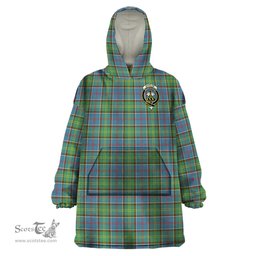 Scottish Whitelaw Clan Family Crest Tartan Snuggie Hoodie Plaid Wearable Blanket Hoodie