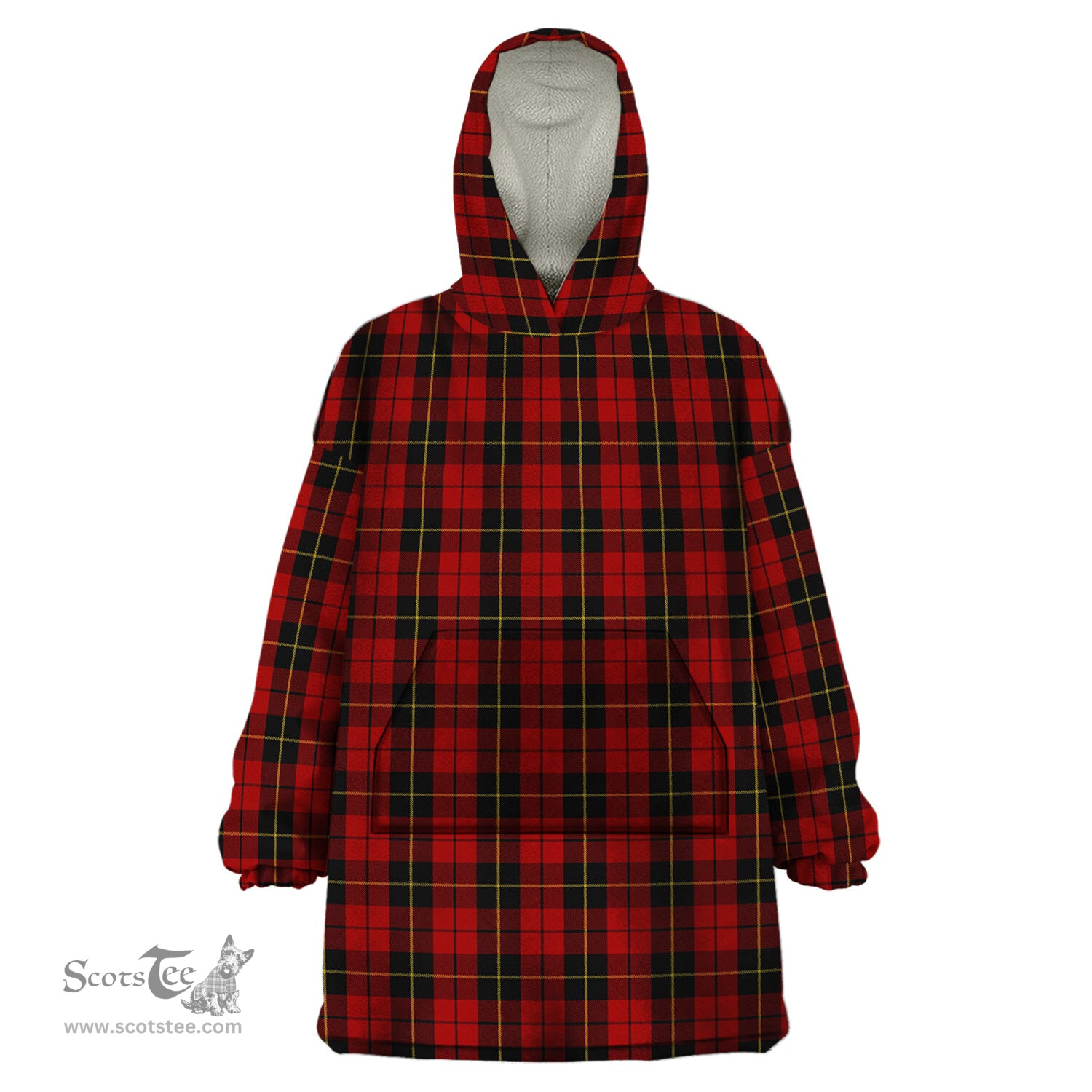 Scottish Wallace Clan Tartan Snuggie Hoodie Plaid Wearable Blanket Hoodie