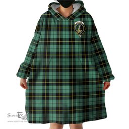 Scottish Wallace Hunting Ancient Clan Family Crest Tartan Snuggie Hoodie Plaid Wearable Blanket Hoodie