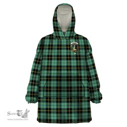 Scottish Wallace Hunting Ancient Clan Family Crest Tartan Snuggie Hoodie Plaid Wearable Blanket Hoodie